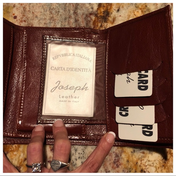 ITALIAN LEATHER BUSINESS TRI FOLD WALLET - Picture 3 of 7